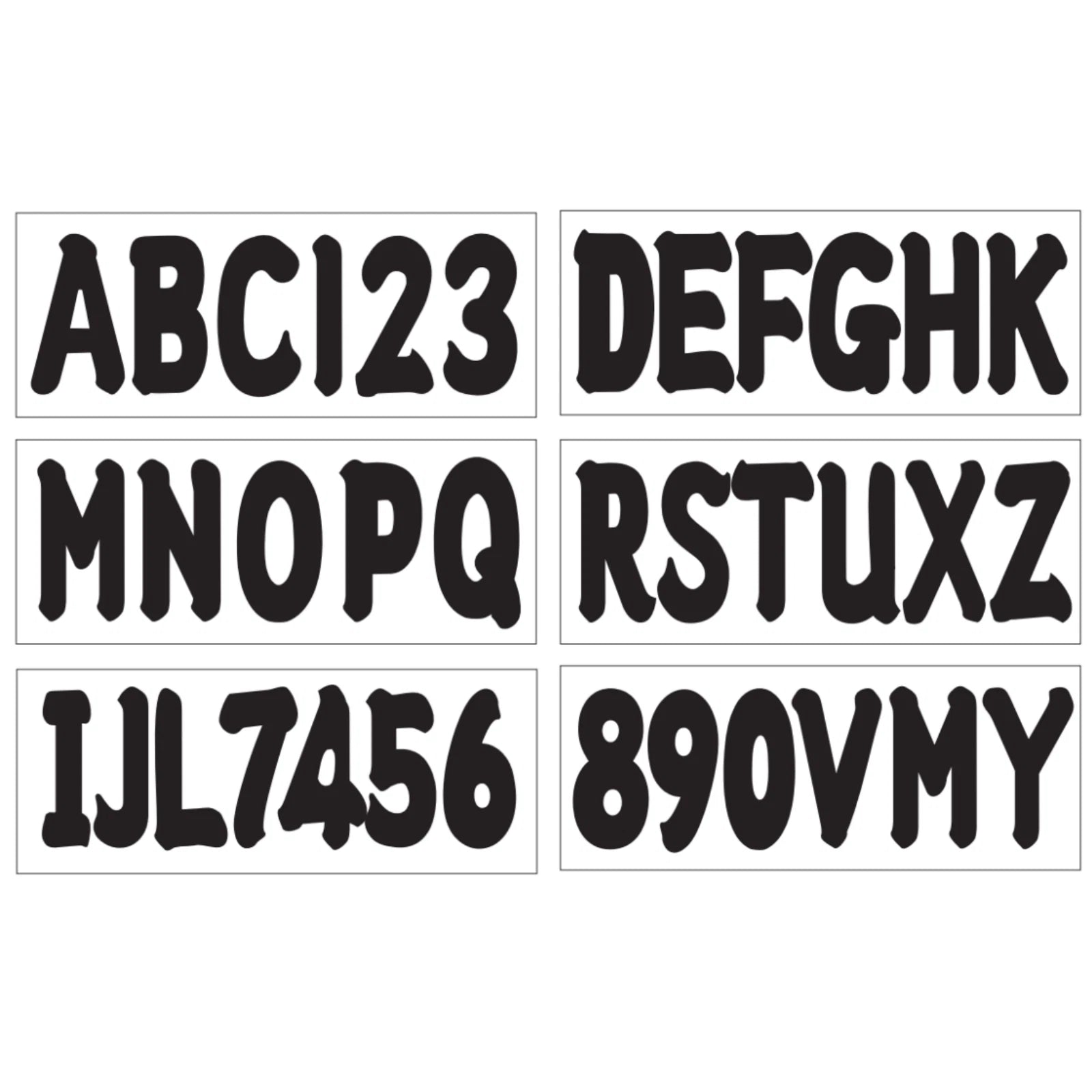 Set of 4 Boat Hull Identification Registration Kits A-Z & 0-9 for Marine Vehicle