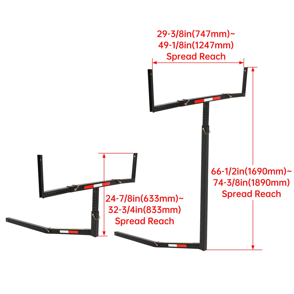 75" Kayak Bed Extender for Pickup Truck (750 lbs Capacity)