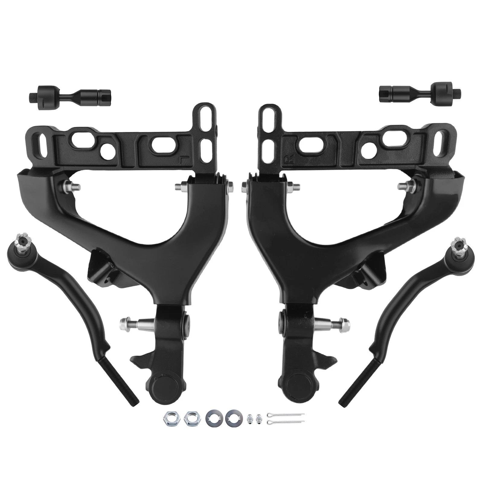 6x Front Lower Control Arms Tie Rods Kit for Chevy Trailblazer (2004–2007)
