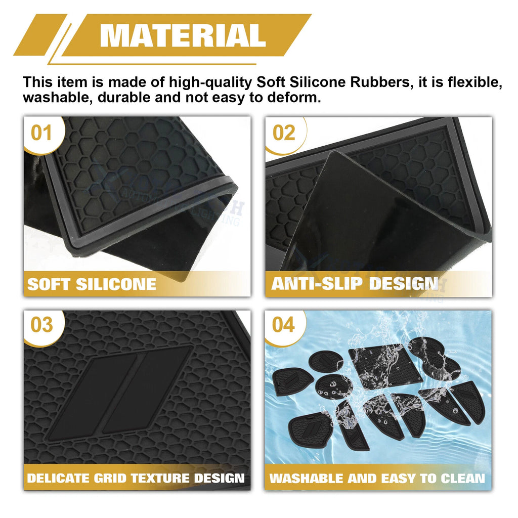 Soft Black Car Interior Anti-Dust Mats Accessories for Dodge Challenger (2015-2023)