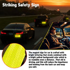 Reflective Senior Driver Car Magnet Sign for Bumper (Yellow, 1 Pack)