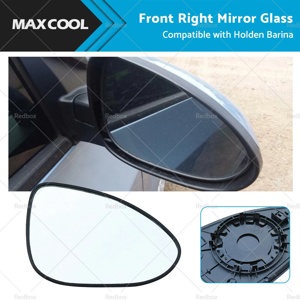 Mirror Glass with Back Plate for Holden Barina (2011-On) Right No Heated