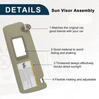 Left Driver Side Sun Visor w/ Mirror for Toyota 4Runner (No. 74320-35A91-E1)