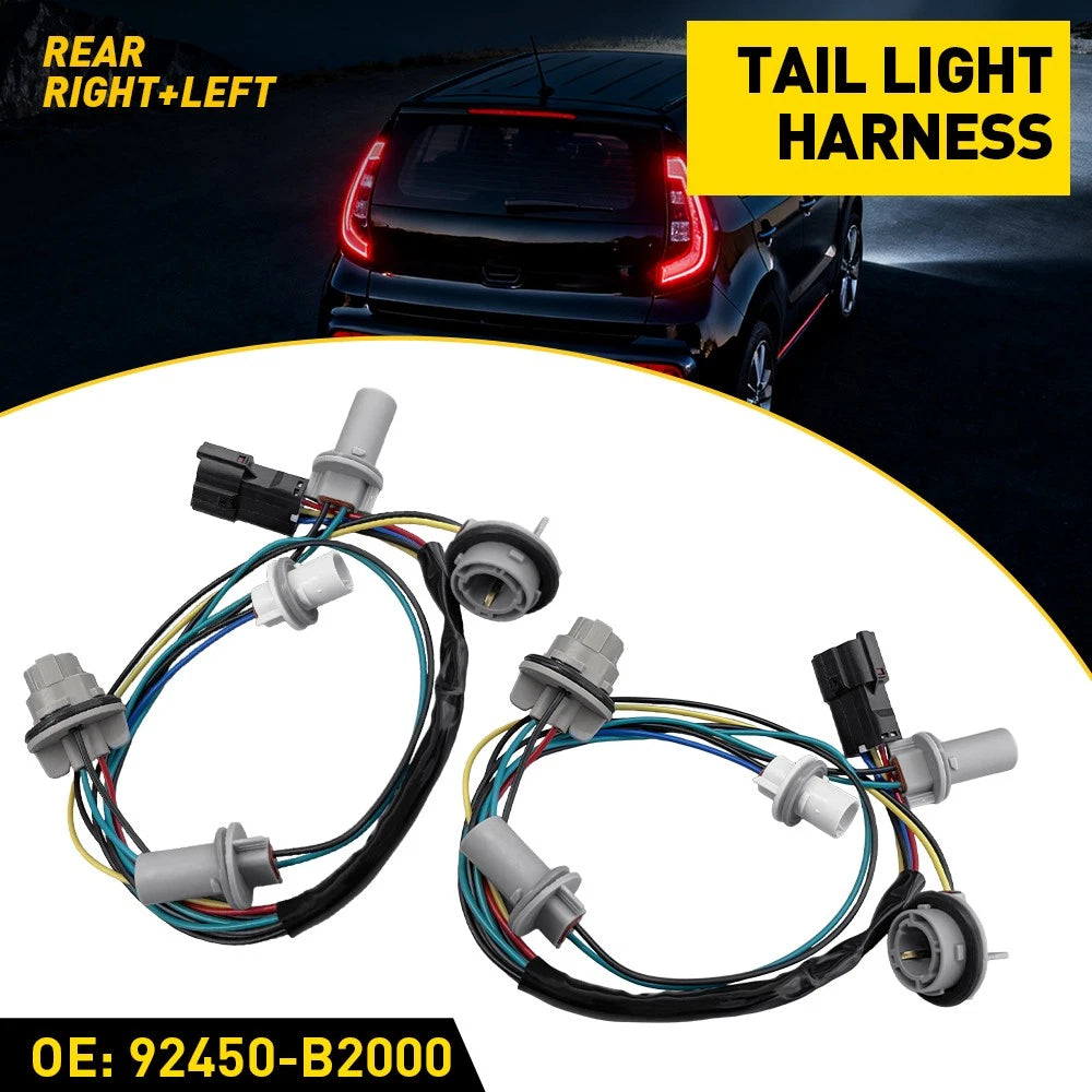 Set of 2 Tail Lamp Harness NON-LED 92450-B2000 for Kia Soul (2013–2019)