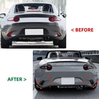 Carbon Look Rear Bumper Side Fin Canards Splitter for Mazda MX-5 Miata (2016–2023)