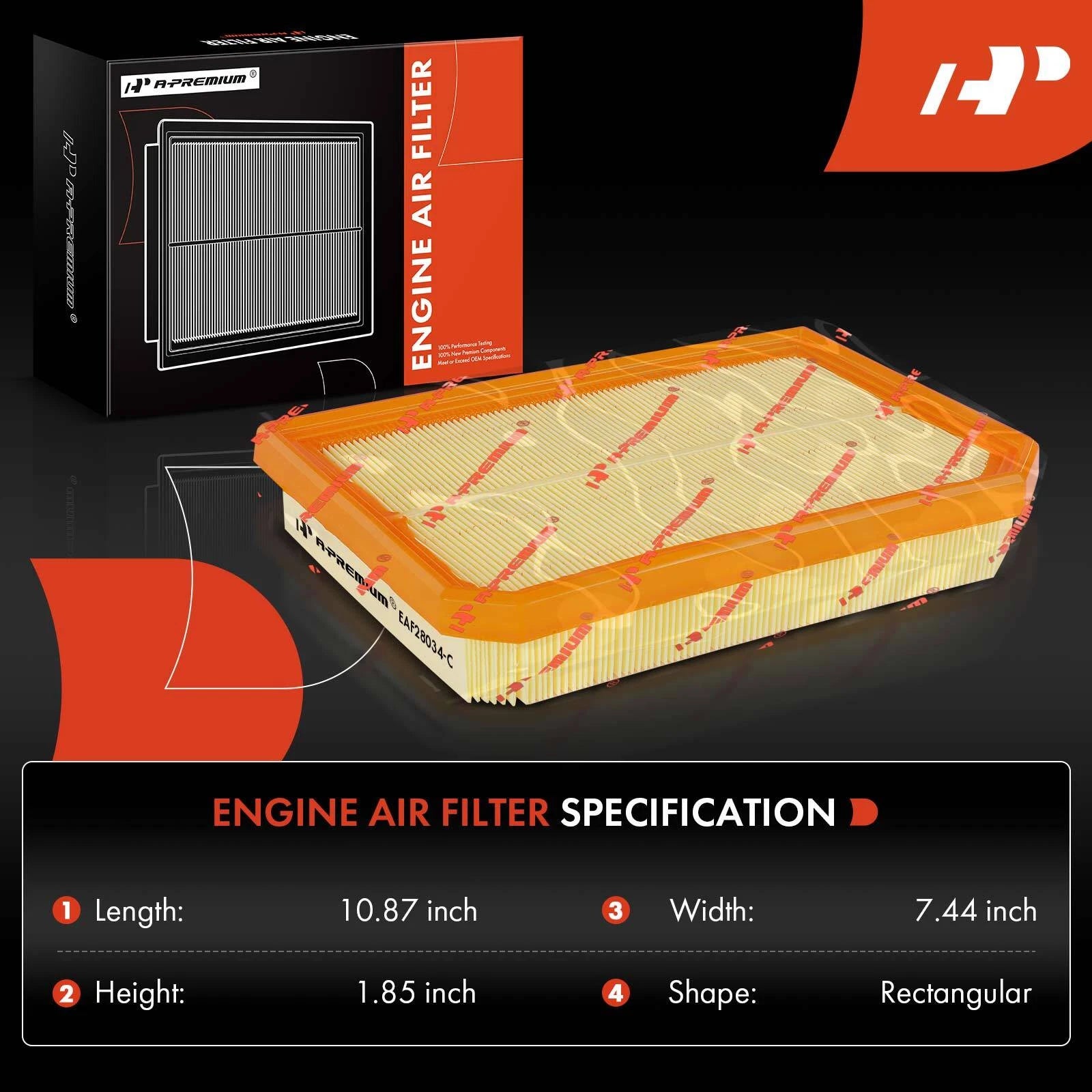 2X Engine Air Filter for Mercedes-Benz A220 A250 (2019-2022)
