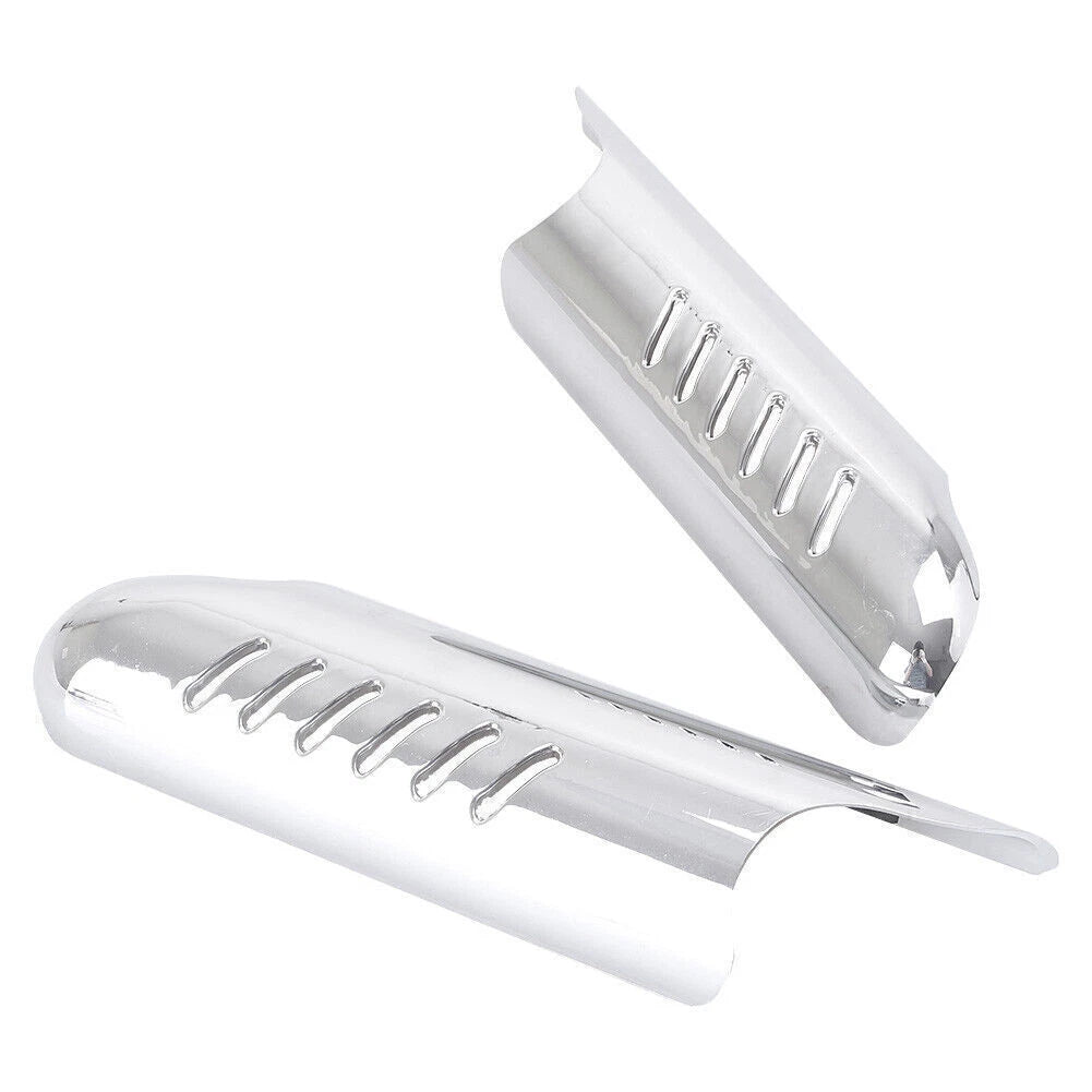 Chrome Lower Fork Leg Deflector Shield Kit for Harley Touring (2014–2023)