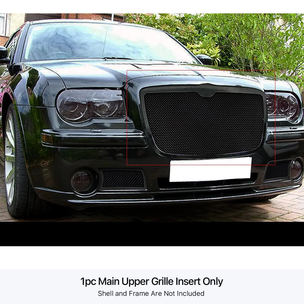 Stainless Steel Black Mesh Grille Insert for Chrysler 300/300C (2005-2010)