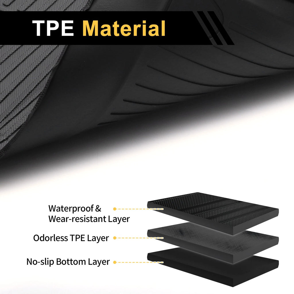 Cargo Liner Rear Trunk Mat for Kia Seltos (2020–2023) TPE Stripe Pattern