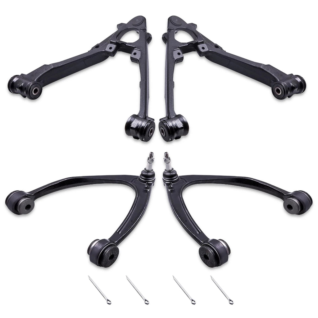 4X Front Upper Lower Control Arms for Chevy Silverado Sierra 1500 Yukon (2007–2015)
