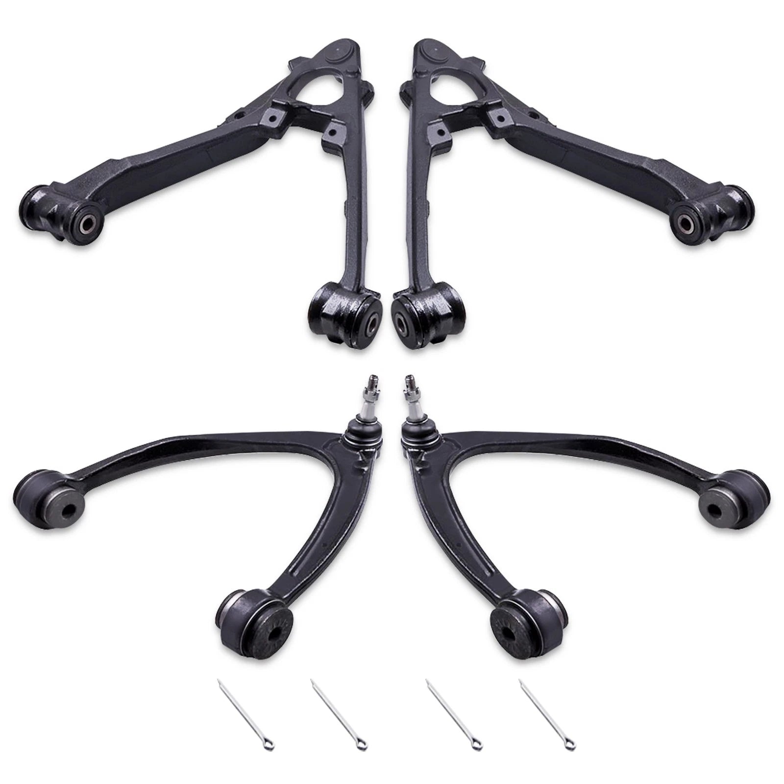 4X Front Upper Lower Control Arms for Chevy Silverado Sierra 1500 Yukon (2007–2015)