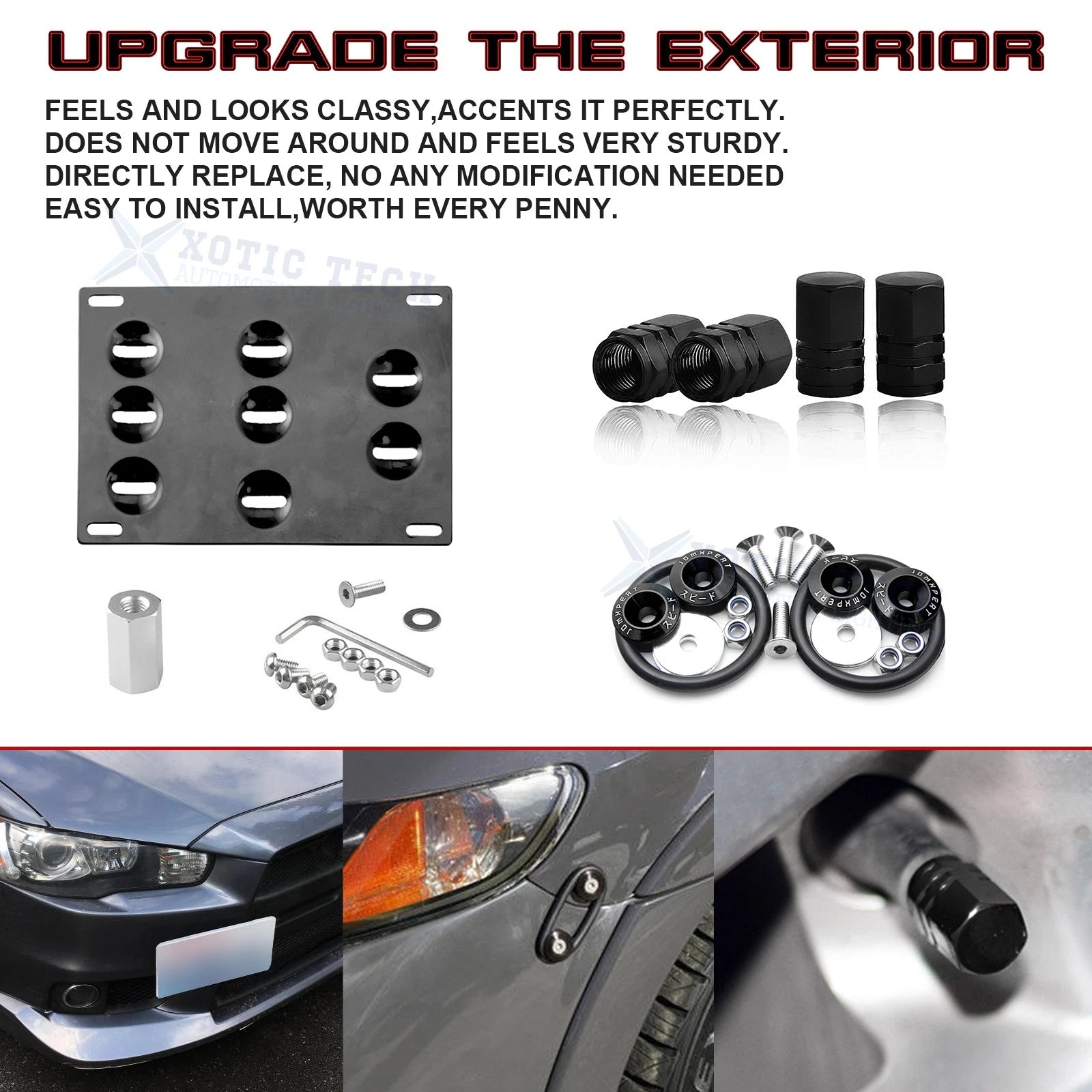 Tow Hook License Plate Air Valve Release Fastener for Nissan GT-R (2009-2013)