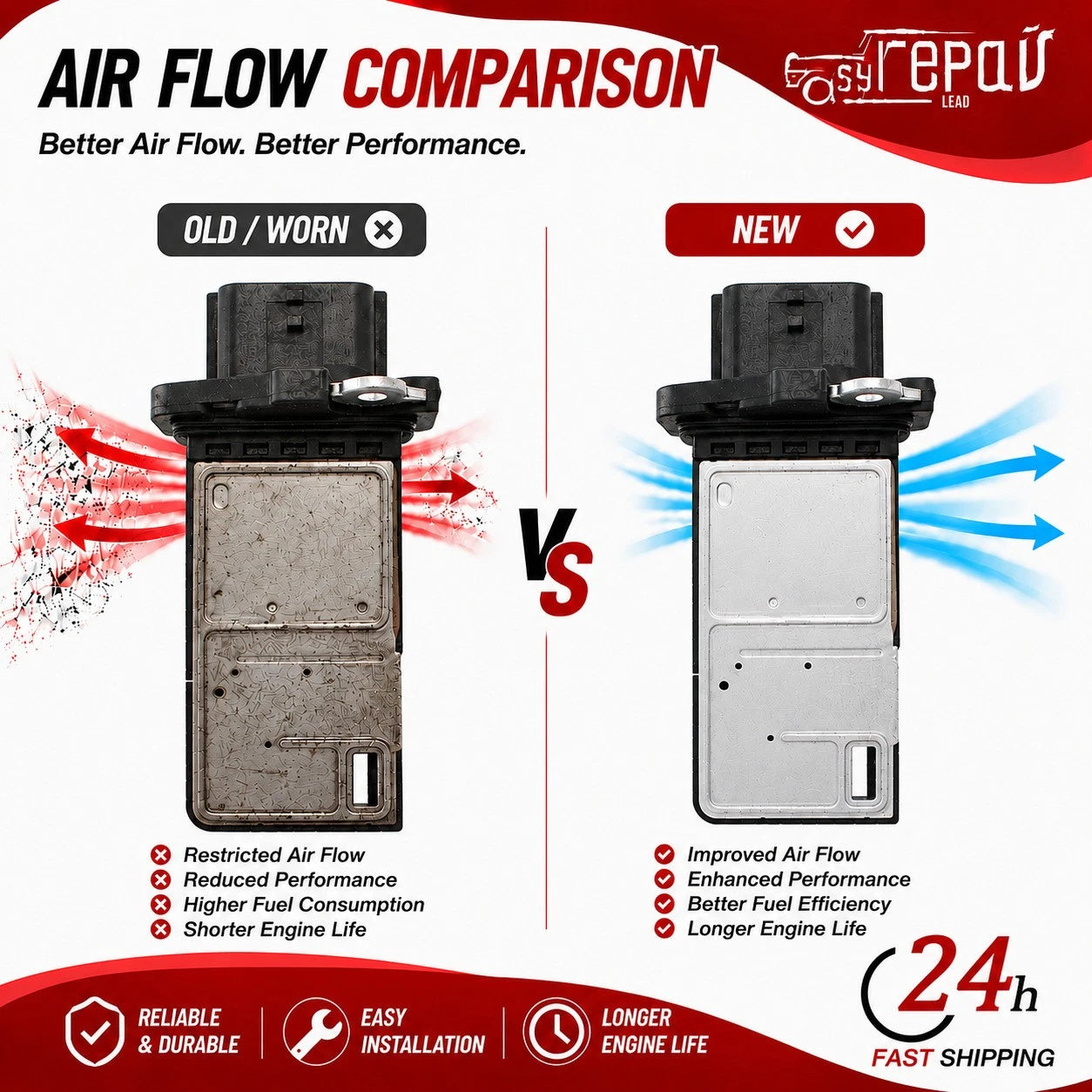 Mass Air Flow Sensor for Ford Focus 2005 (2.0L L4)