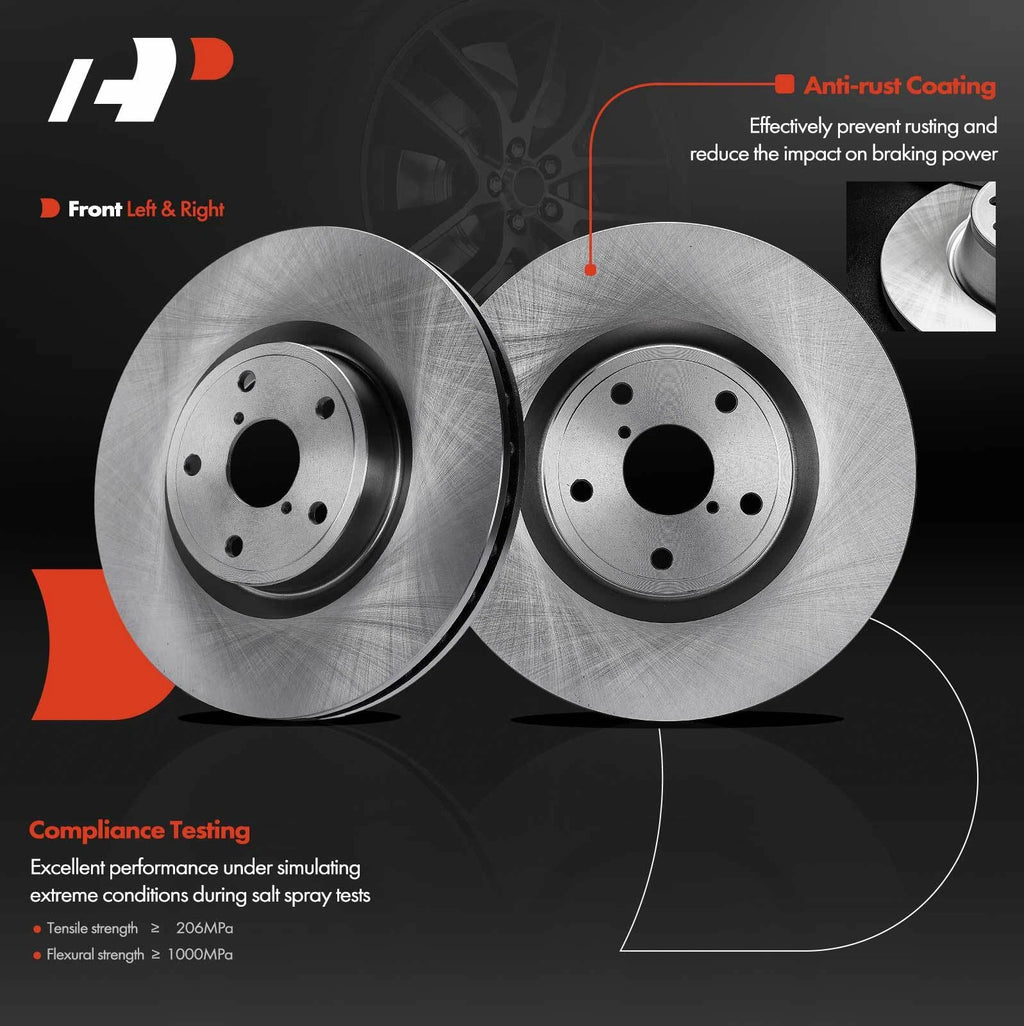 Front Disc Brake Rotors & Ceramic Pads for Subaru Impreza (2005–2014)