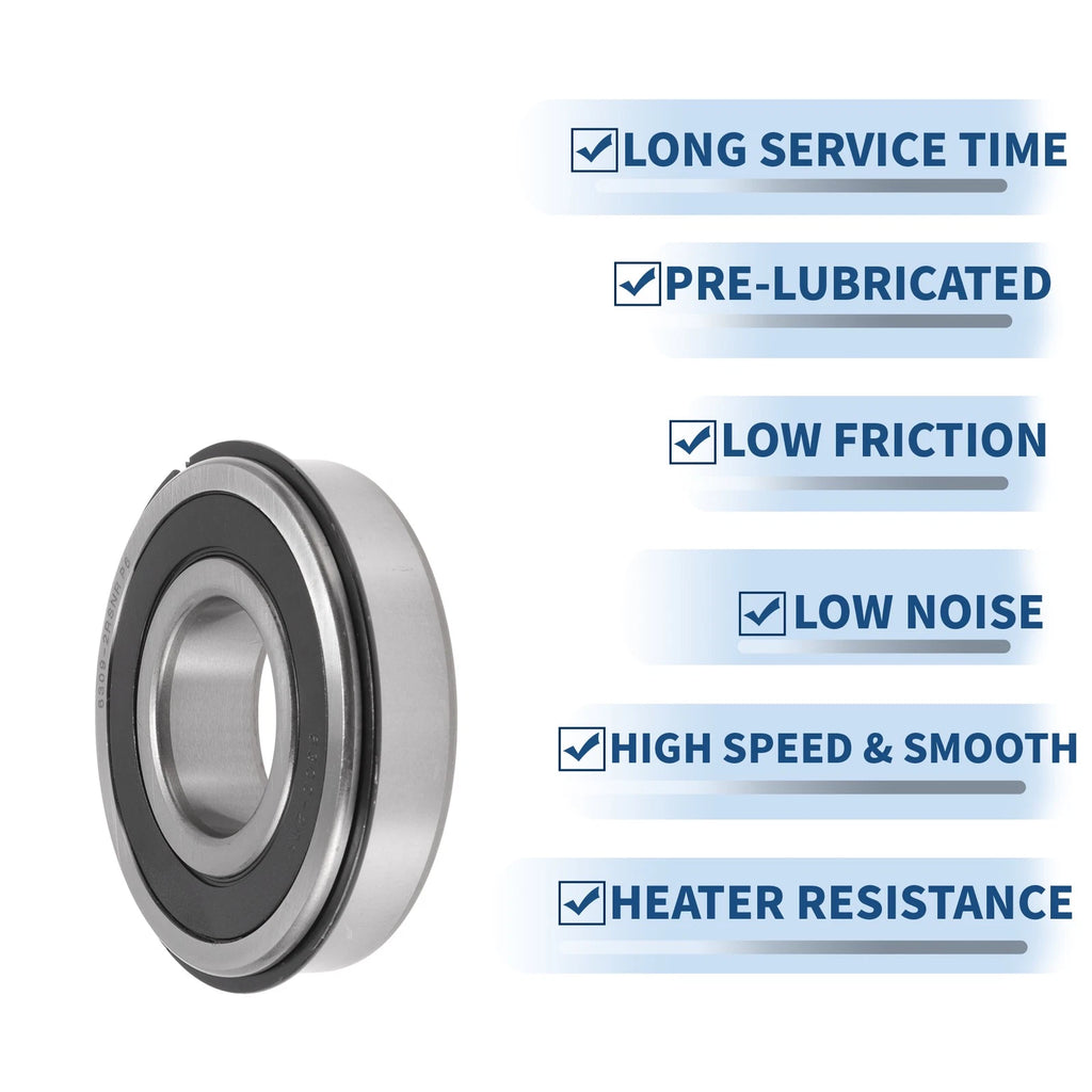6309NR2RS Deep Groove Ball Bearings for Scooter Skateboard (45x100x25mm)