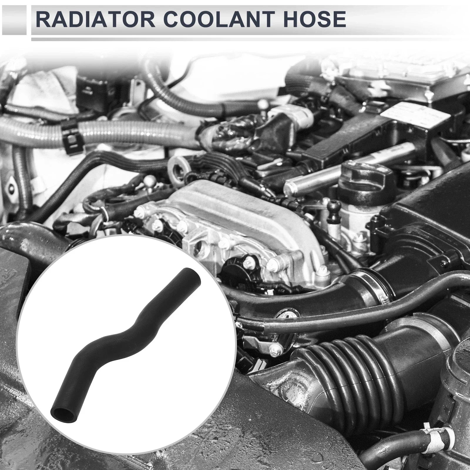 Radiator Coolant Hose for Honda Civic (2006-2011) Rubber Black 1 x Piece
