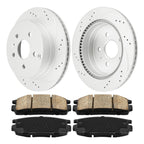 Rear Brake Pads Rotors Kit for Chevrolet Equinox GMC Terrain (2010–2017)