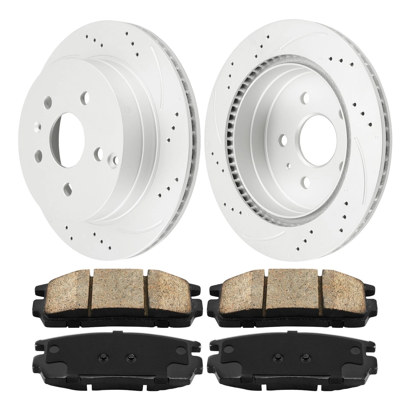 Rear Brake Pads Rotors Kit for Chevrolet Equinox GMC Terrain (2010–2017)
