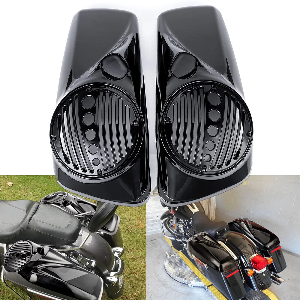 8 Inch Speaker Lids with Tweeter for Harley Touring (2014–2024) Gloss Black