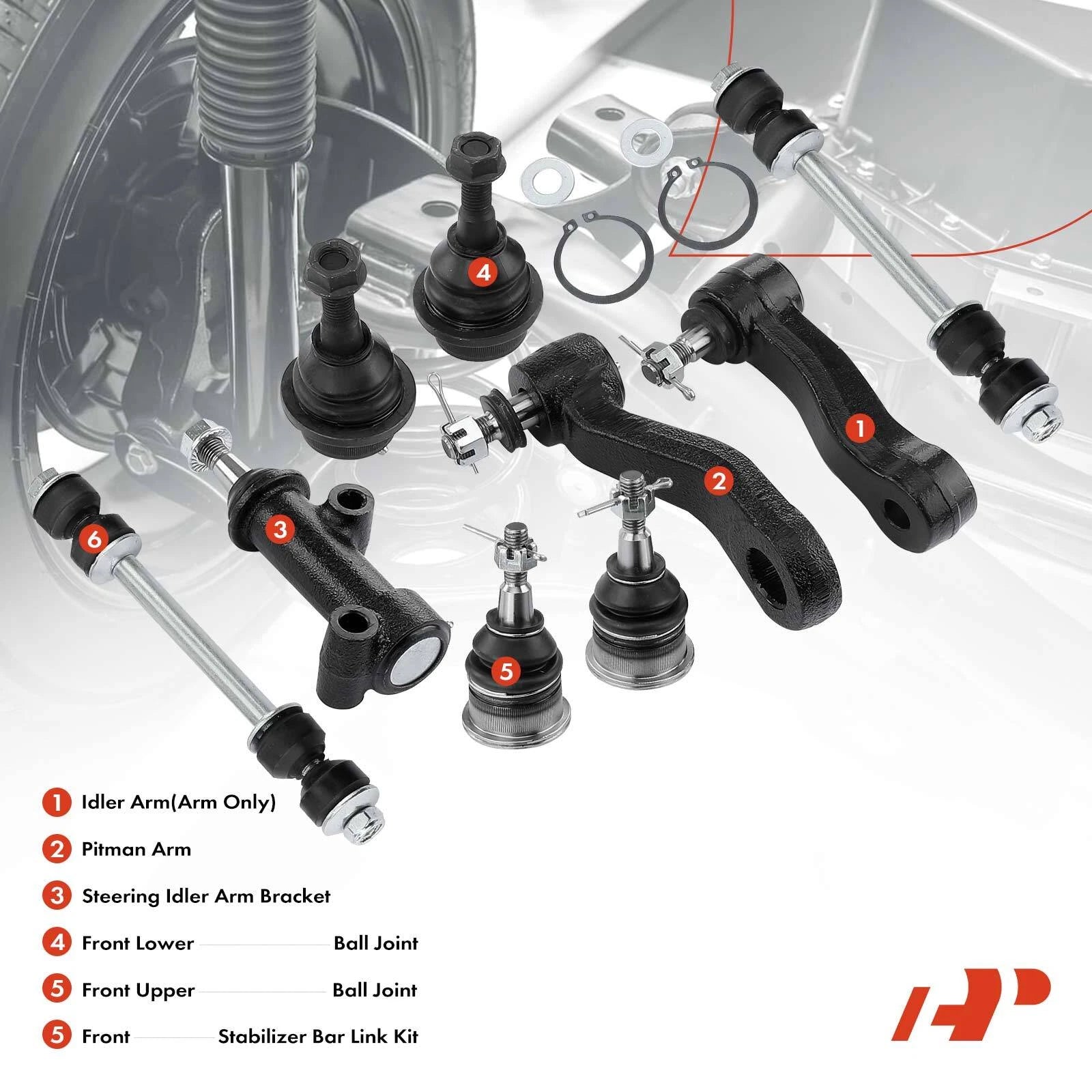 Set of 9 Front Sway Bar Links for Chevy Silverado 2500 GMC
