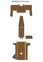 EVA Foam Cockpit Pads for Malibu 25 LSV (2005) - Faux Teak Deck Mat