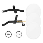White Number Plate Kit for Honda Z50 Z50R (1979–1987) - Brackets & 3 Plates