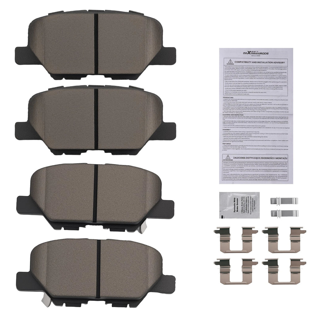 Set of 4 Rear Ceramic Brake Pads for Mazda 3 Sport (2014–2018) D1679