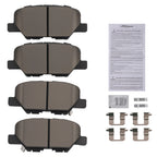 Set of 4 Rear Ceramic Brake Pads for Mazda 3 Sport (2014–2018) D1679