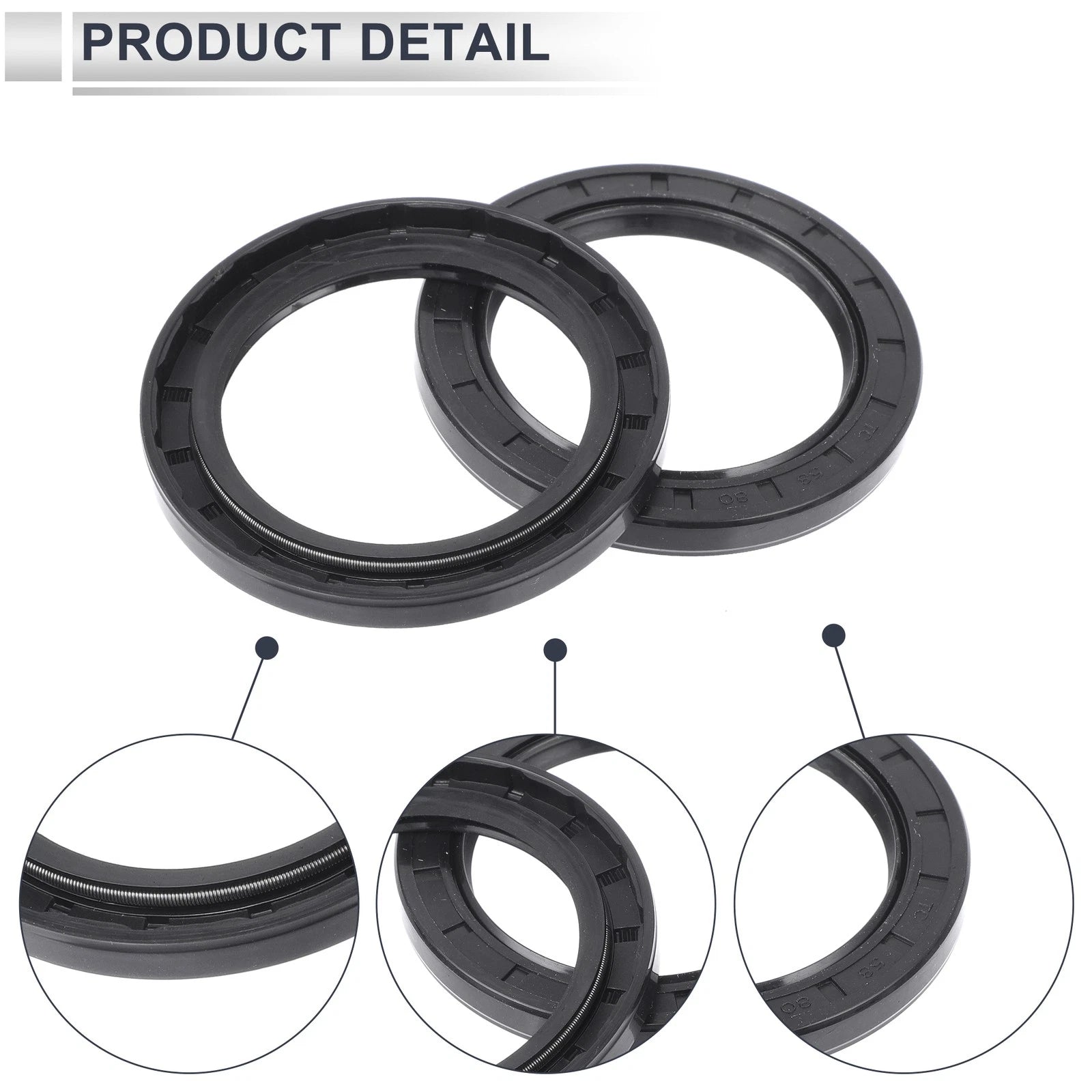 Set of 5 Oil Seal Ring NBR Rubber 58x80x8mm for Rotary Shaft