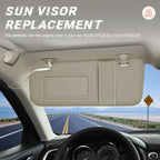 Pair Beige Sun Visors with Vanity Mirror for Toyota Venza (2009–2016)