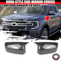 Horn-Style Carbon Look Wing Rearview Mirror Cap Covers for Ford Ranger
