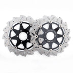 Pair Front Brake Disc Rotors for Kawasaki ZX-6R ZX600 ZX636 (1995–2002)
