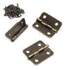 50Pc Antique Bronze Hinge for Jewellery Box Wooden Case Dollhouse