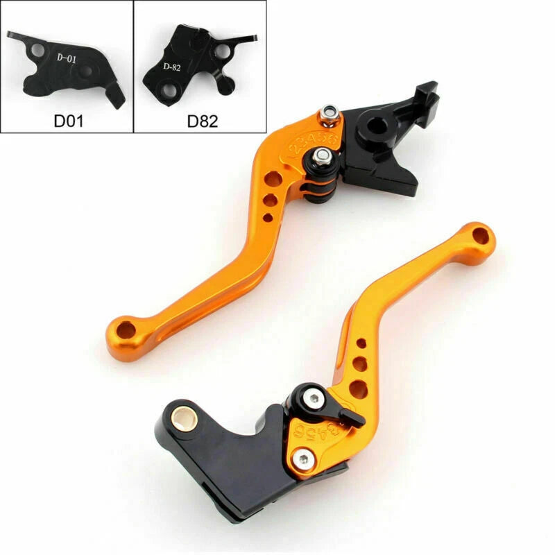 Short Brake Clutch Levers for Ducati Hypermotard 821 SP (2013–2015) Gold T9