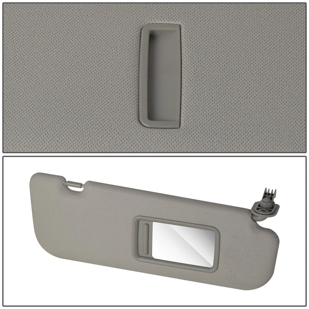 Sun Visor for Hyundai Elantra (2011–2015) Right Side Gray w/Mirror