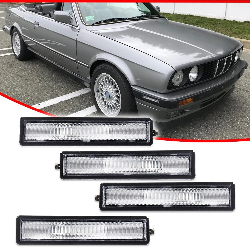 Set of 2 Euro M-Tech Style Side Marker Lights for BMW E30 E34 (1982–1996)