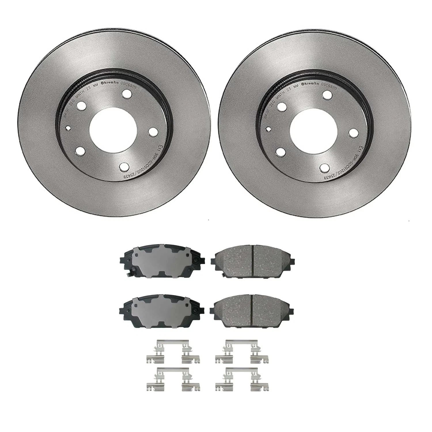 Akebono ProACT Front Brake Kit Disc Rotors & Ceramic Pads for Mazda 3 CX-3 (2014–2020)