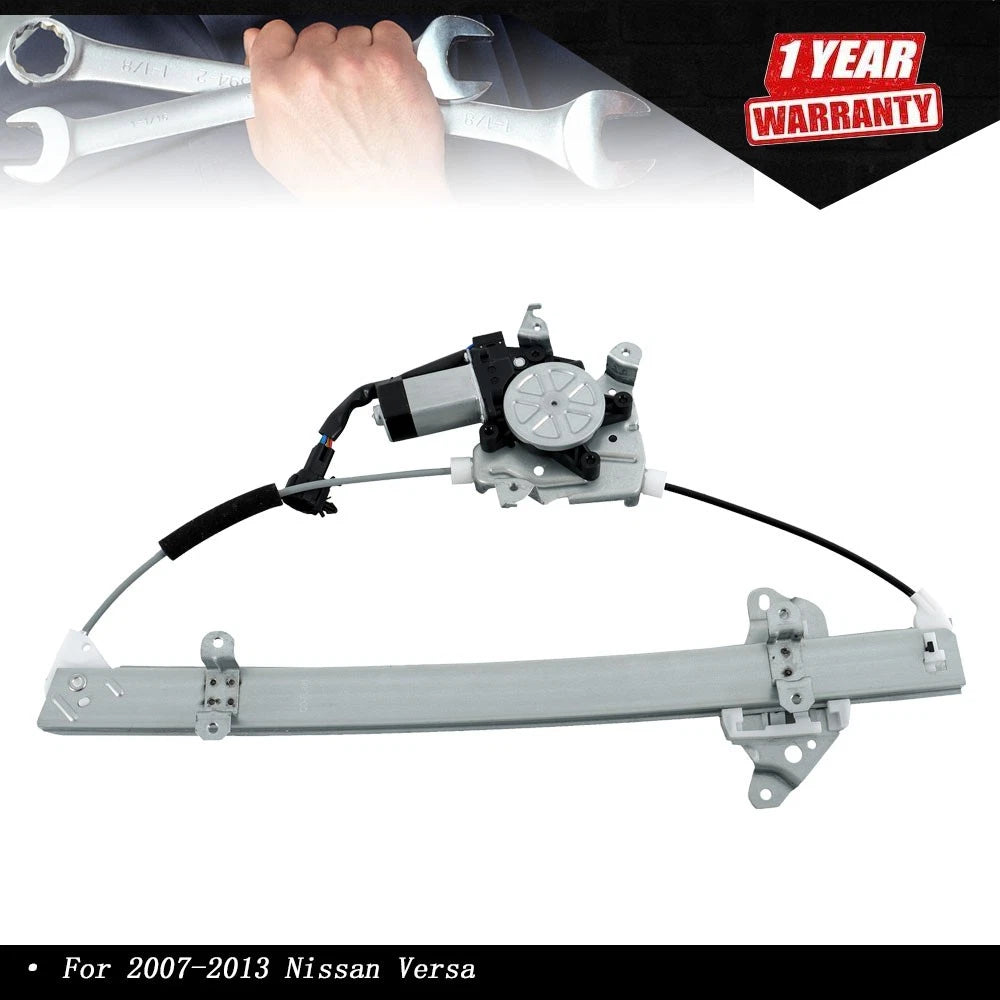 Front Left Power Window Regulator with Motor for Nissan Versa (2007–2013)