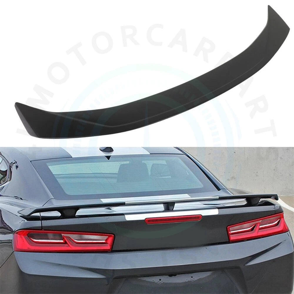 Rear Trunk Spoiler for Chevy Camaro (2016–2024) Black 3-Post ABS