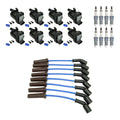 Set of 8 Ignition Coil Wires & Ruthenium HX Spark Plugs for Sierra 1500 (2007–2021)
