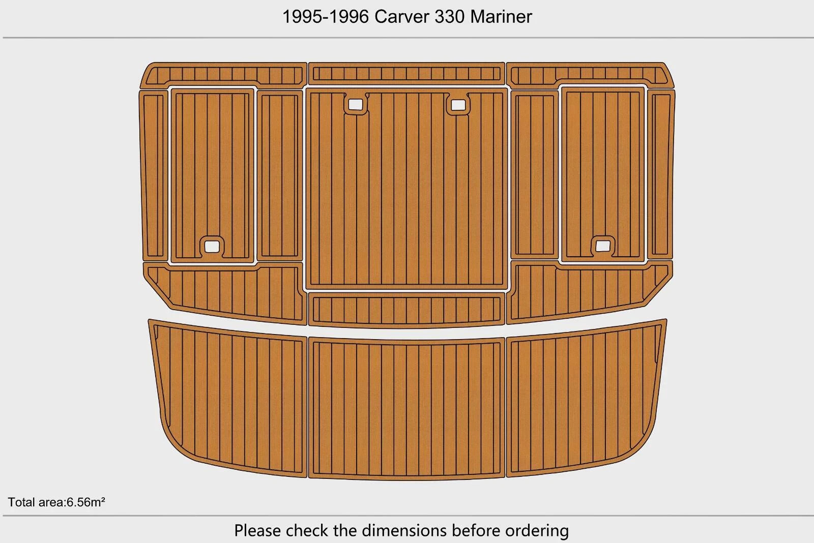 EVA Teak Flooring Pad for Carver 330 Mariner (1995)