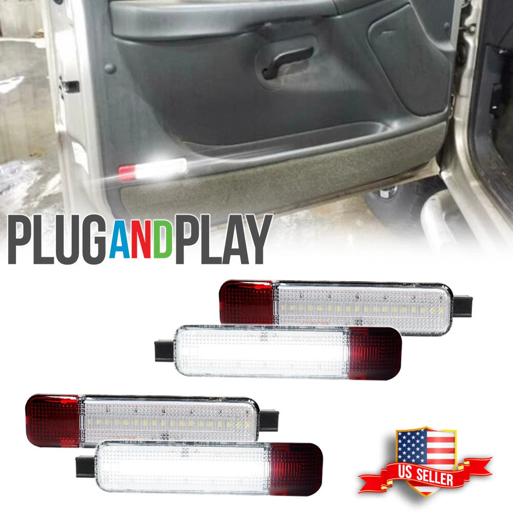 Set of 4 White LED Interior Door Step Panel Bulbs for Hummer H2 (2003–2009)