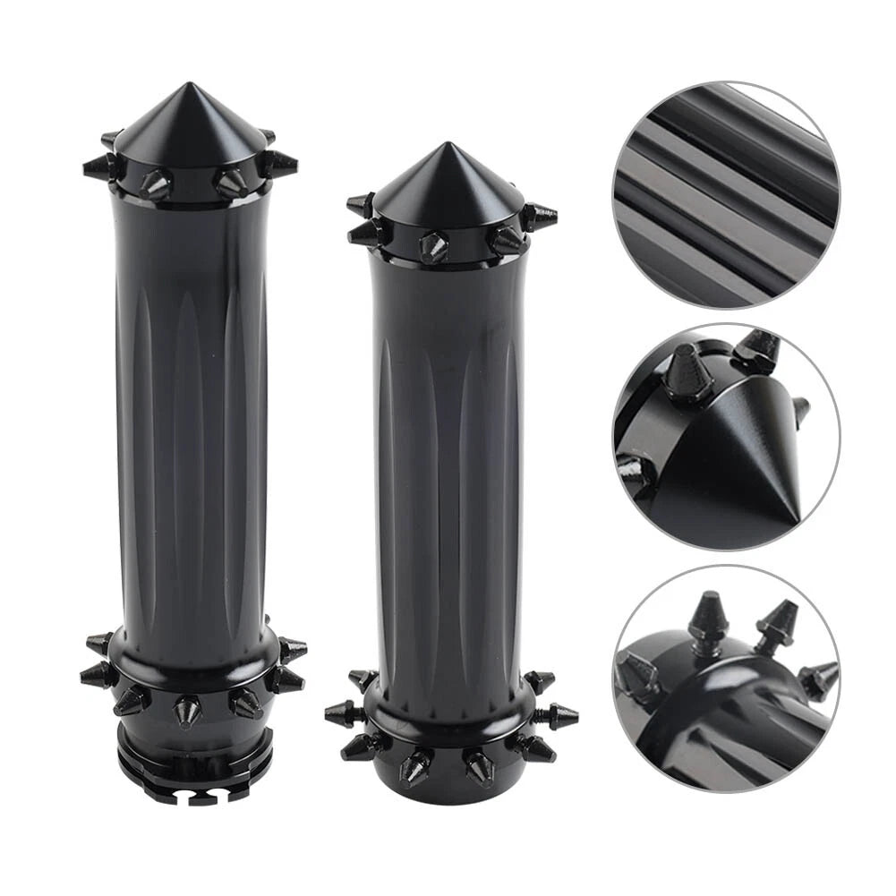 Front Spikes 1'' Motorcycle Hand Grips for Harley Touring Dyna Softail