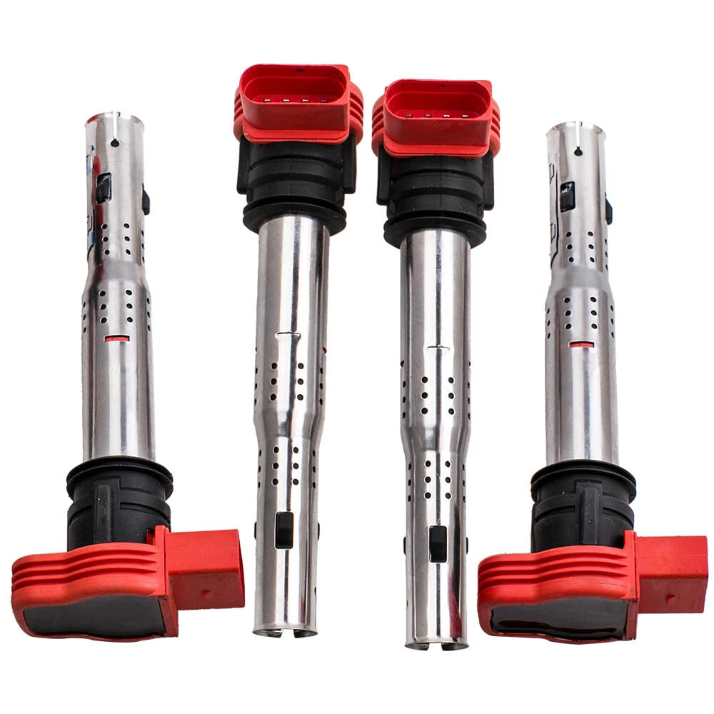Set of 4 Ignition Coils for Audi R8 (2007–2013) 4.2 V8 FSI 5.2 V10 FSI 06E905115D