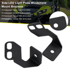 Side LED Light Pods Windshield Mount Brackets for Kawasaki Teryx (2008–2023)