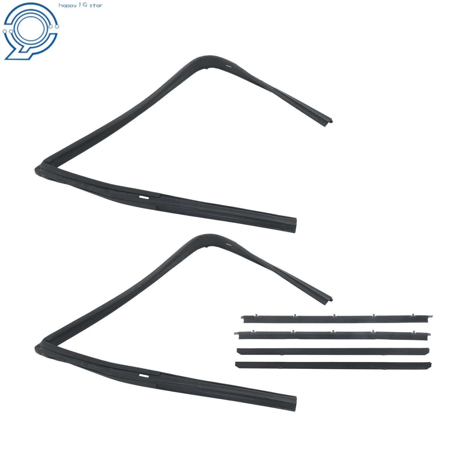 Set of 4 Front Window Sweep & Run Channel Seals for Chevy Blazer (1982–1994)