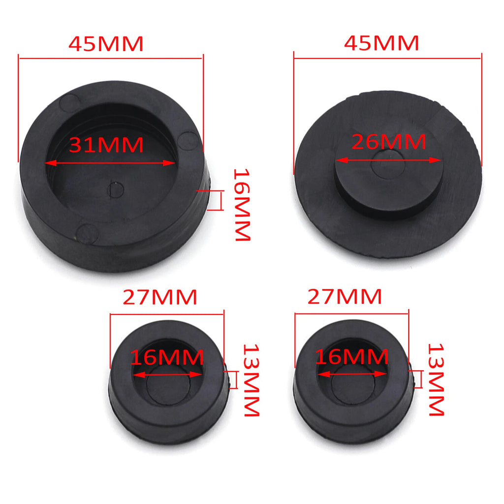 Set of 4 Rubber Frame Plugs for Yamaha YZF R1 (2004–2005)