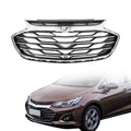 Front Bumper Upper Grille for Chevrolet Cruze (2019) Black/Chrome Trim
