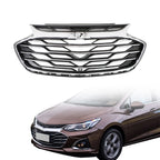 Front Bumper Upper Grille for Chevrolet Cruze (2019) Black/Chrome Trim