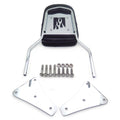 Chrome Flame Backrest Sissy Bar with Leather Pad for Kawasaki Vulcan 1500 (1986–2013)